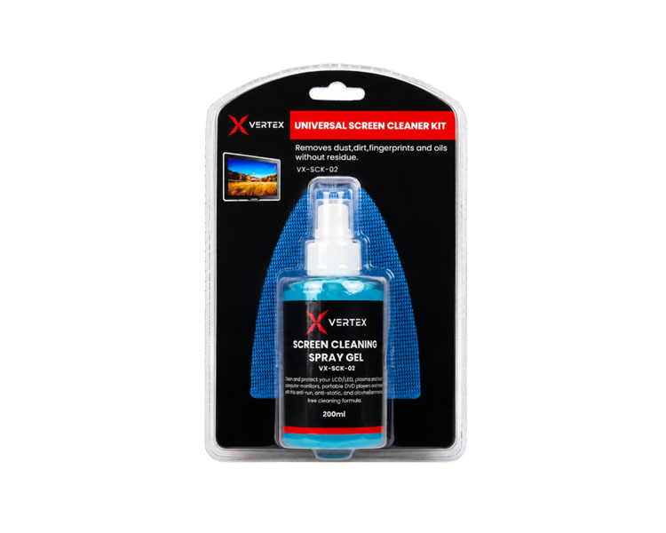 Cleaner Kit: Vertex VX-SCK-02 2-in-1 Screen Cleaner Kit For LCD/LED Displays 200ml